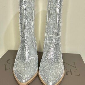 Silver Bling Women's Cowgirl Boots by Crown Vintage